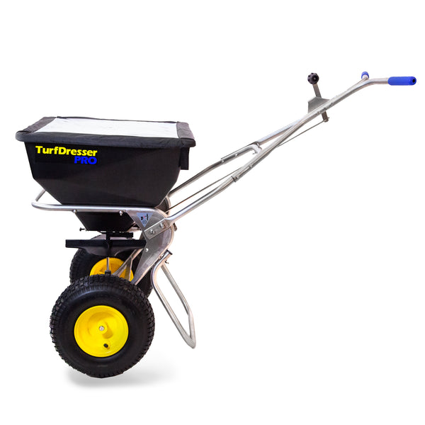 NOW AVAILABLE FOR PRE-ORDER: ERGO-PRO SPY80-1S-TD 80# TURFDRESSER PRO WITH SIDE DEFLECTOR